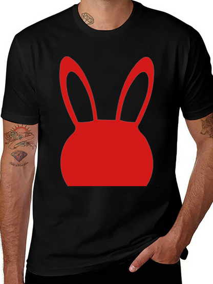 Bunny Graphic Tee - Black Short Sleeve