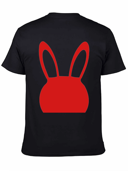 Bunny Graphic Tee - Black Short Sleeve