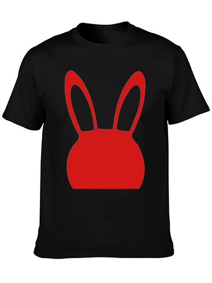 Bunny Graphic Tee - Black Short Sleeve