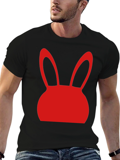 Bunny Graphic Tee - Black Short Sleeve