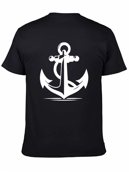 Anchor Graphic Print Black T-Shirt
