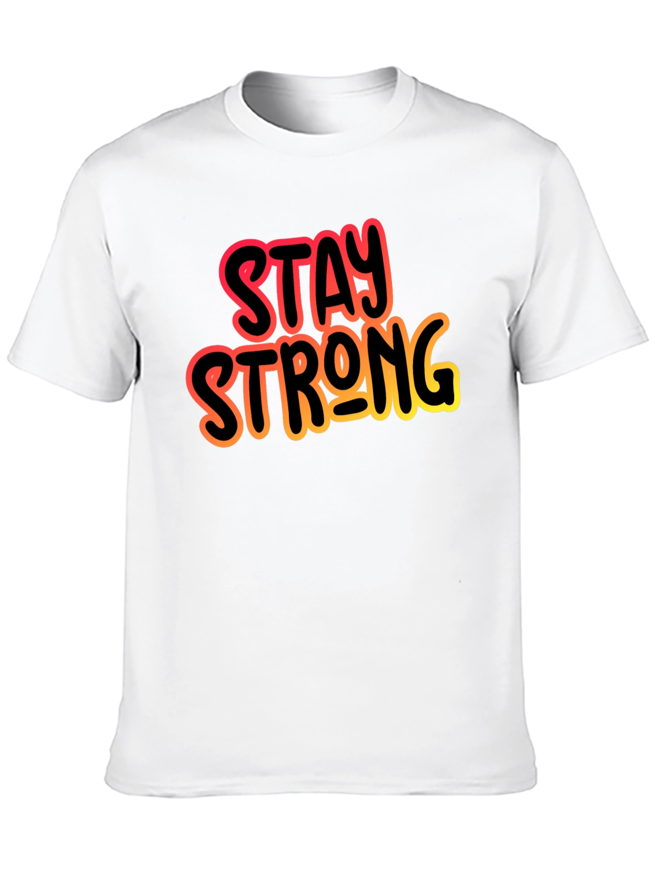 Stay Strong Black Graphic T-Shirt