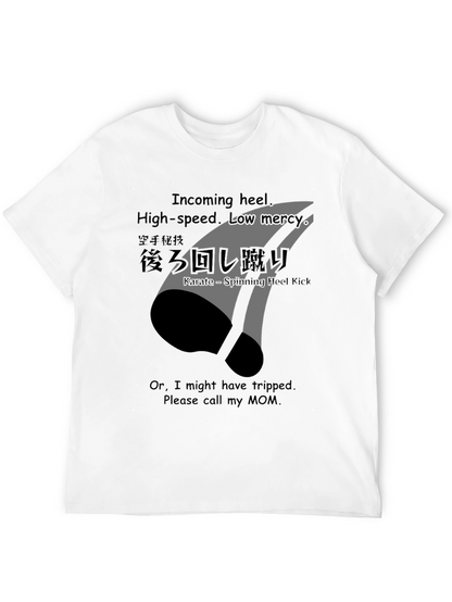 Karate Spinning Heel Kick Graphic Tee - Incoming!