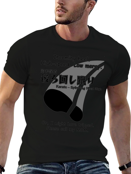 Karate Spinning Heel Kick Graphic Tee - Incoming!