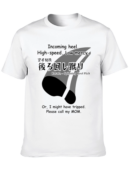 Karate Spinning Heel Kick Graphic Tee - Incoming!