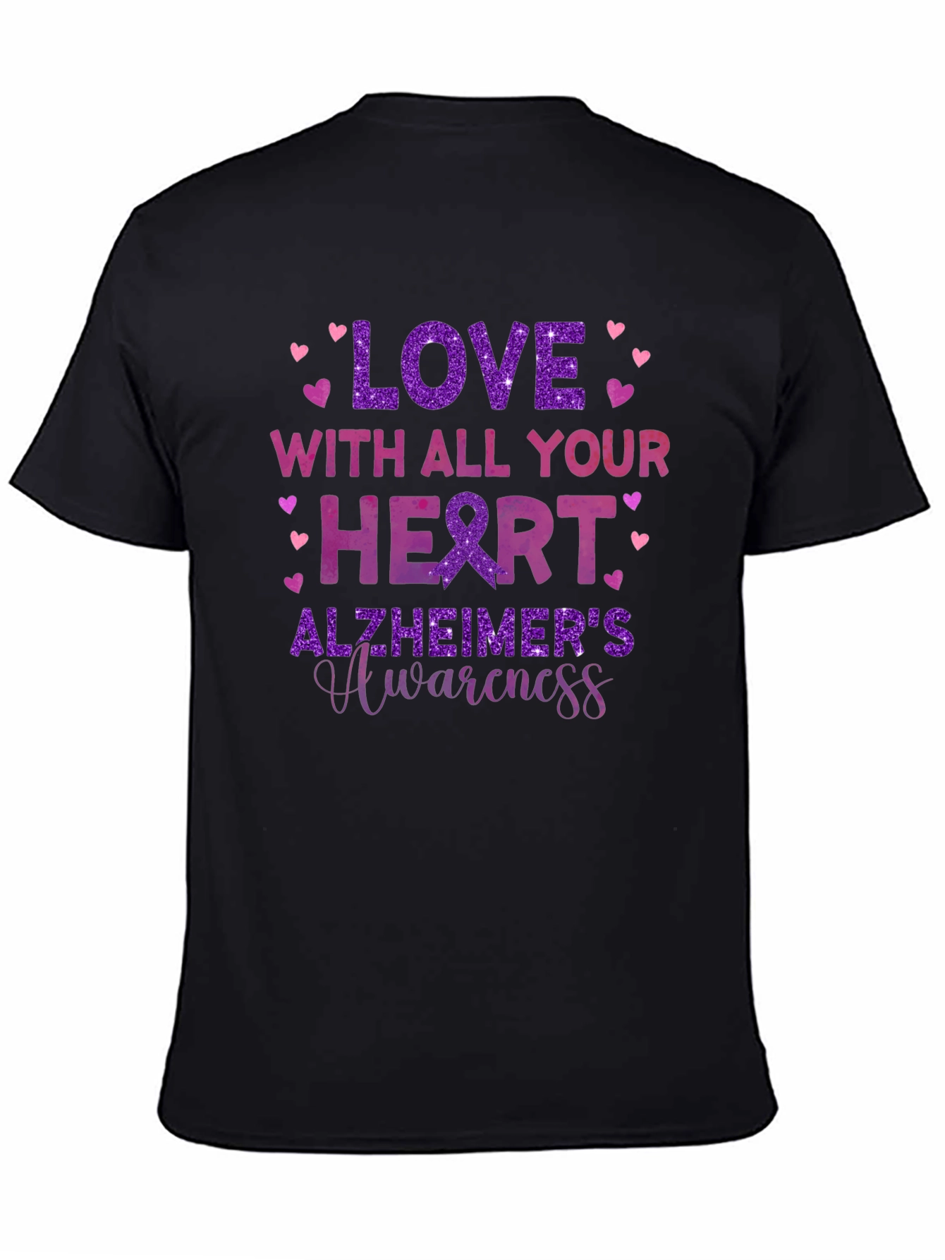 Love with All Your Heart Alzheimers Awareness T-Shirt