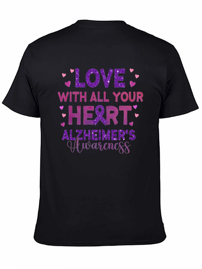 Love with All Your Heart Alzheimers Awareness T-Shirt