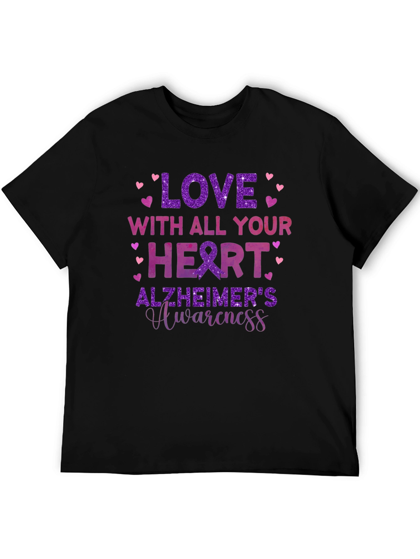 Love with All Your Heart Alzheimers Awareness T-Shirt