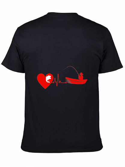 Fishing Heartbeat Graphic T-Shirt - Anglers Passion