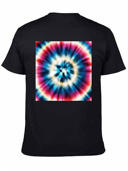 Tie Dye Swirl Graphic Black T-Shirt