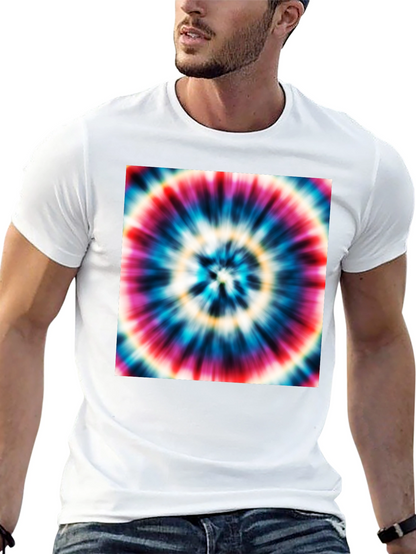Tie Dye Swirl Graphic Black T-Shirt
