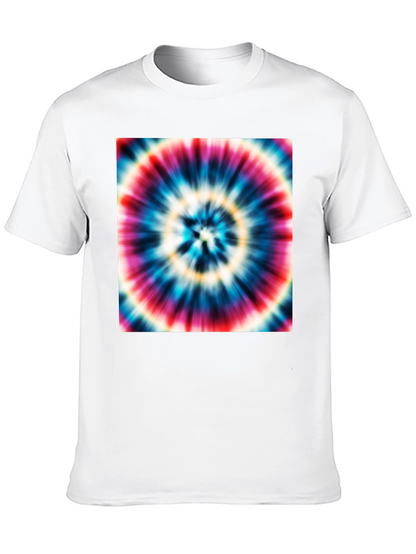 Tie Dye Swirl Graphic Black T-Shirt