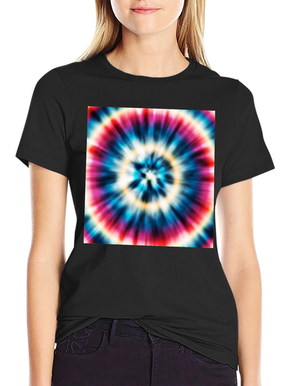 Tie Dye Swirl Graphic Black T-Shirt