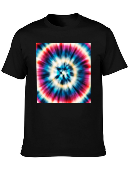 Tie Dye Swirl Graphic Black T-Shirt
