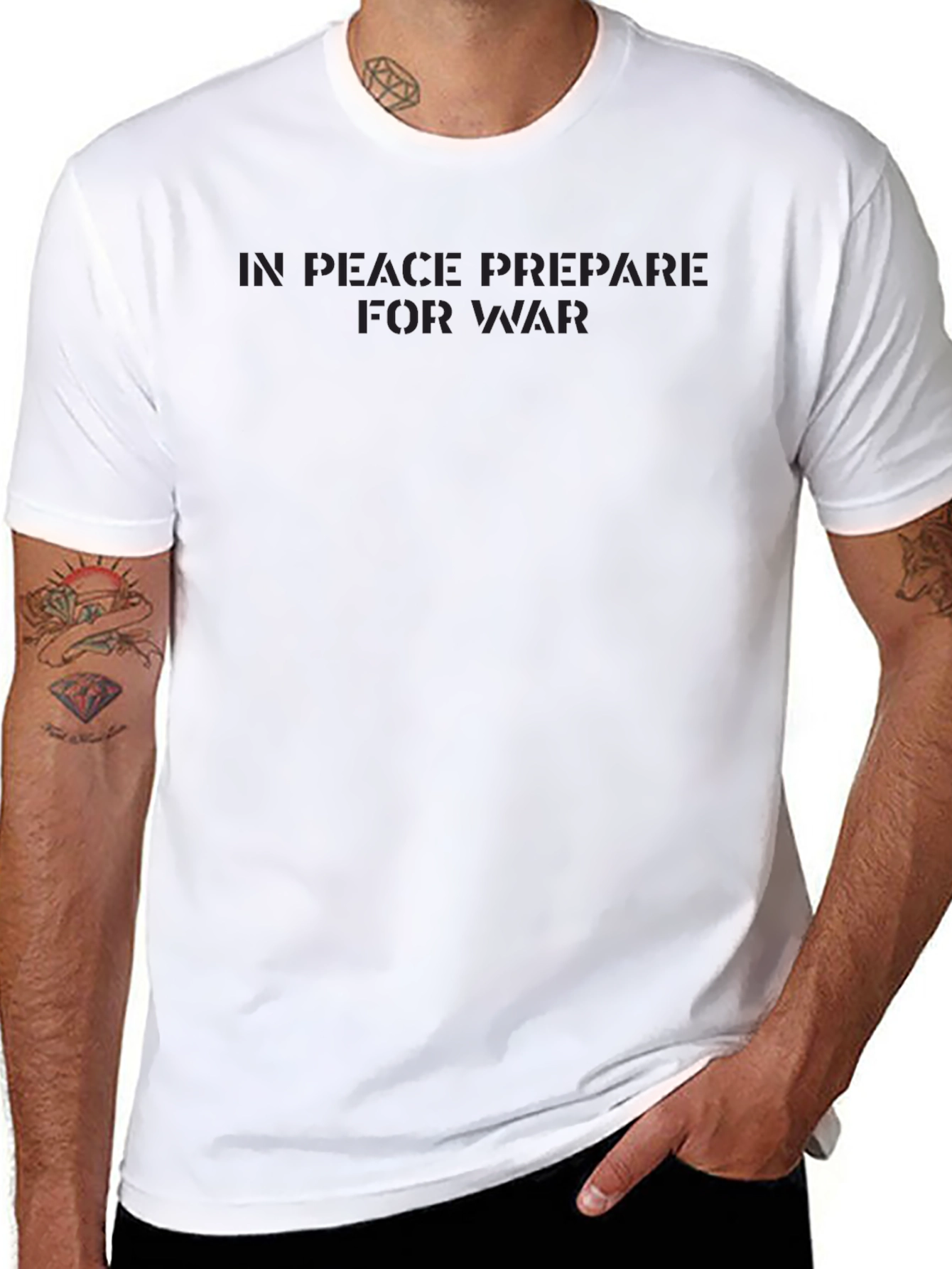 In Peace Prepare For War Black T-Shirt