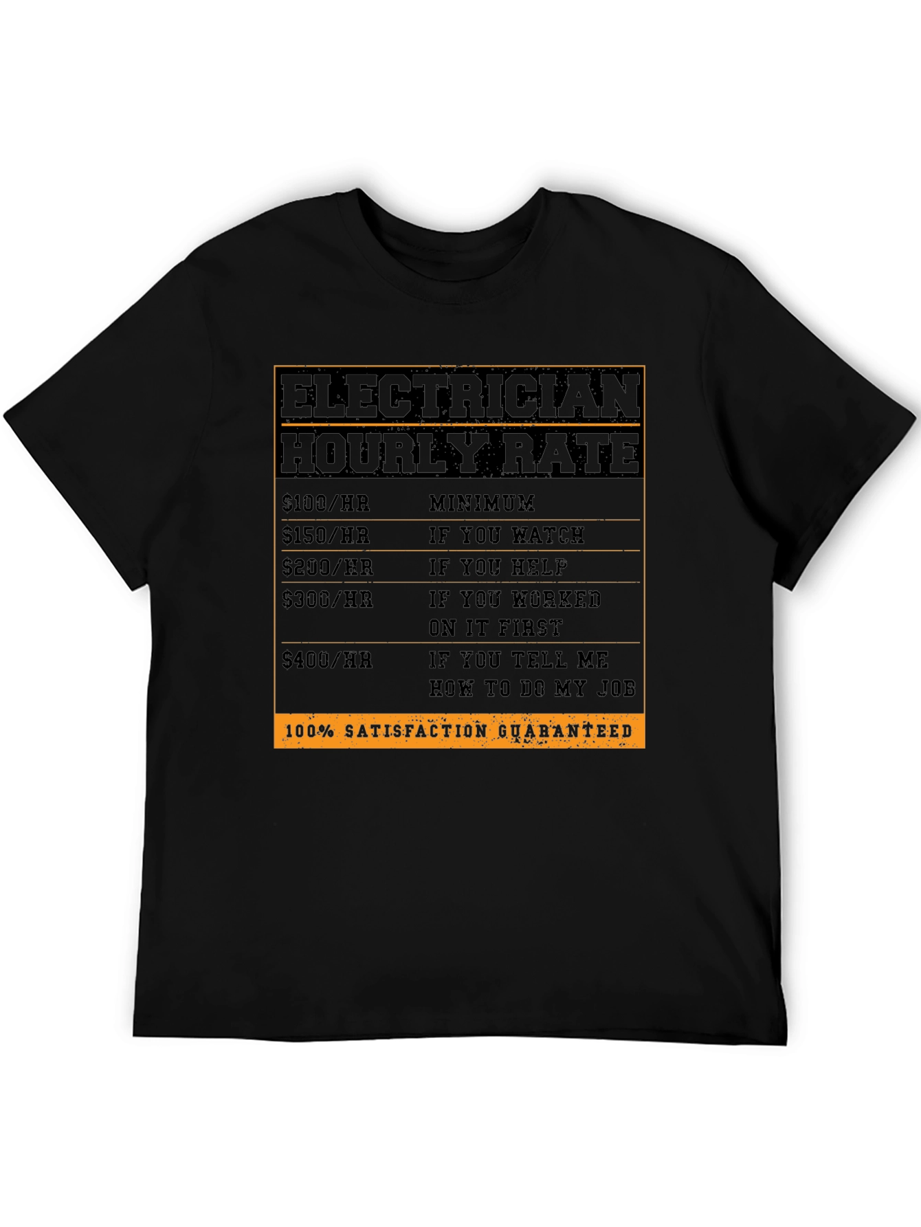 Electrician Hourly Rate T-Shirt - Funny Job Tee