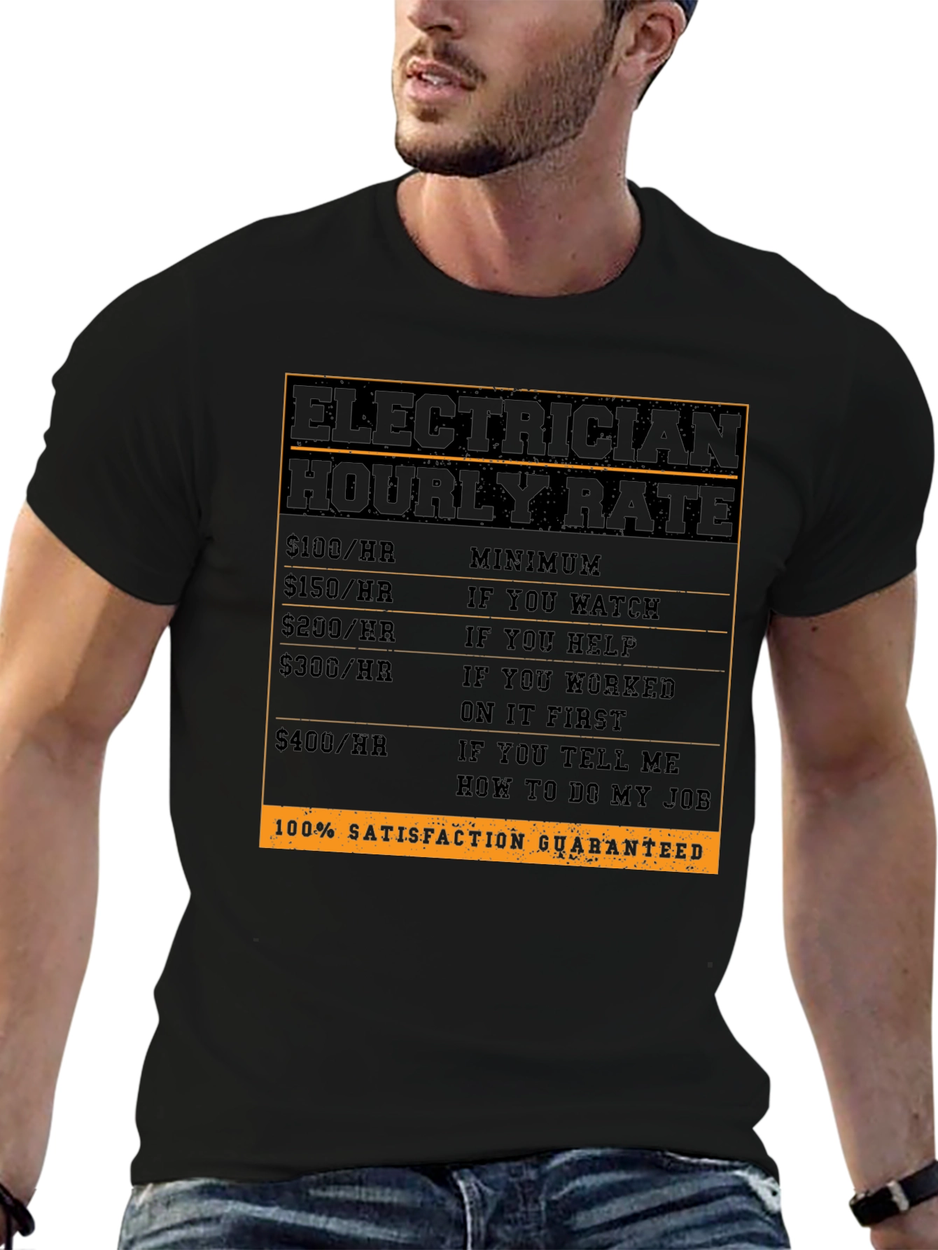 Electrician Hourly Rate T-Shirt - Funny Job Tee