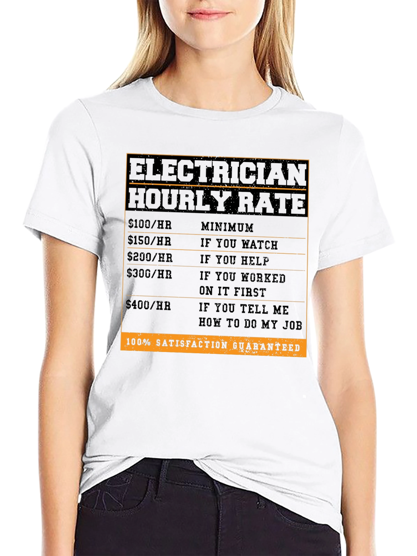 Electrician Hourly Rate T-Shirt - Funny Job Tee