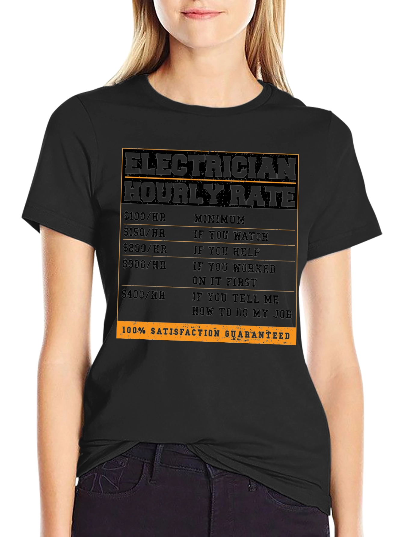 Electrician Hourly Rate T-Shirt - Funny Job Tee