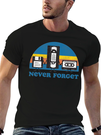 Never Forget Retro Tech T-Shirt