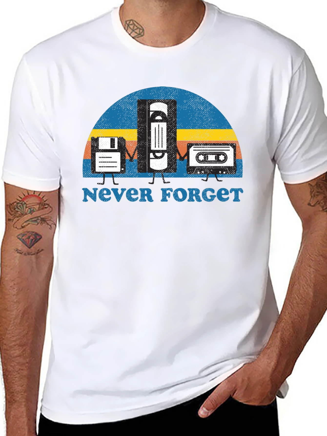 Never Forget Retro Tech T-Shirt