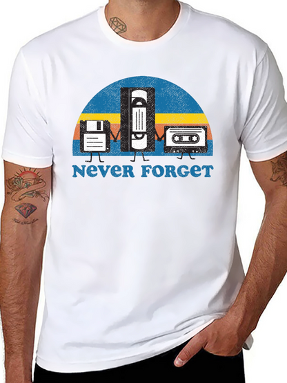 Never Forget Retro Tech T-Shirt