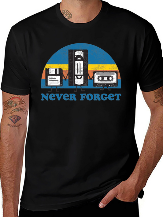 Never Forget Retro Tech T-Shirt