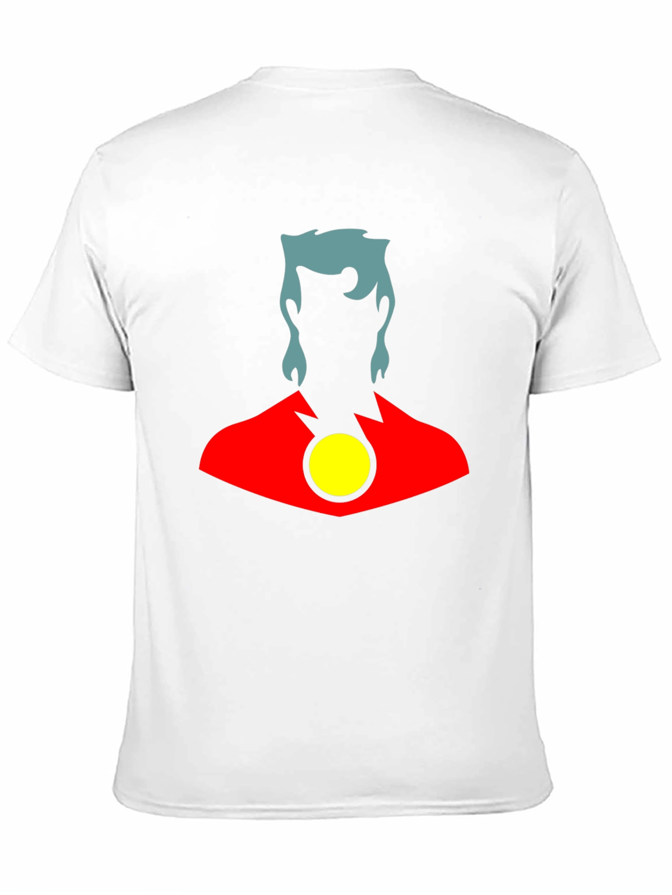 Stylized Superhero Graphic T-Shirt - Black Cotton Blend