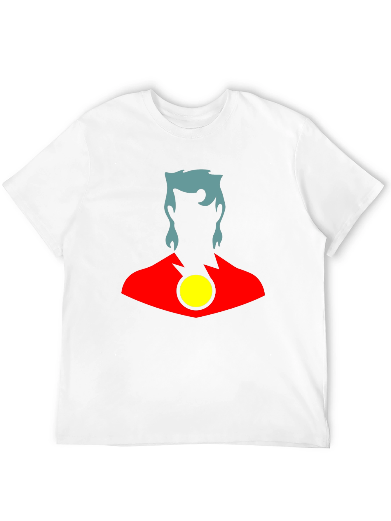 Stylized Superhero Graphic T-Shirt - Black Cotton Blend