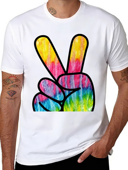Tie Dye Peace Sign Graphic Tee