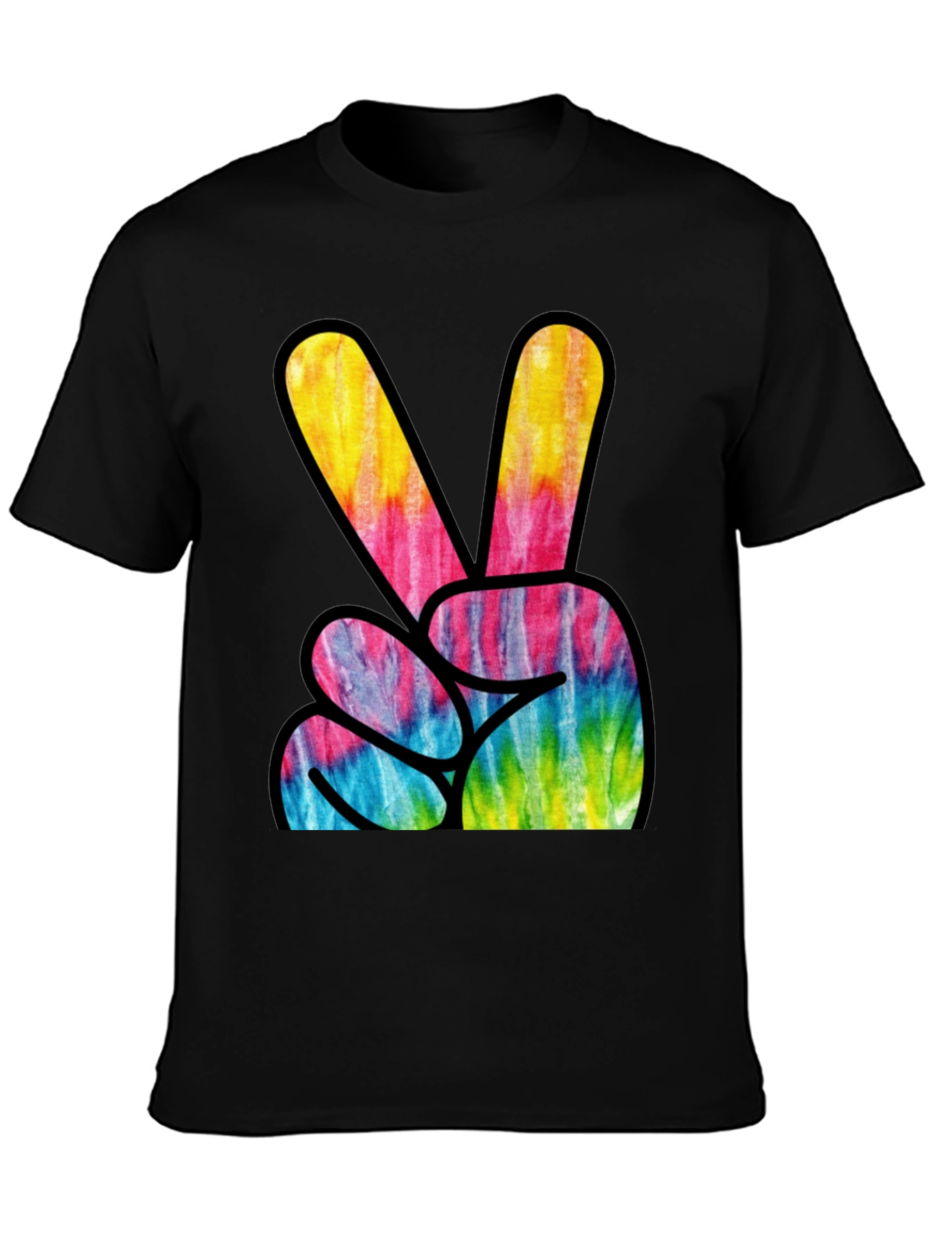 Tie Dye Peace Sign Graphic Tee