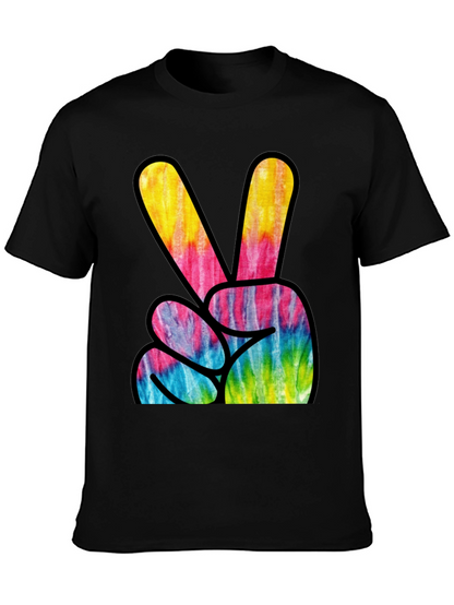 Tie Dye Peace Sign Graphic Tee