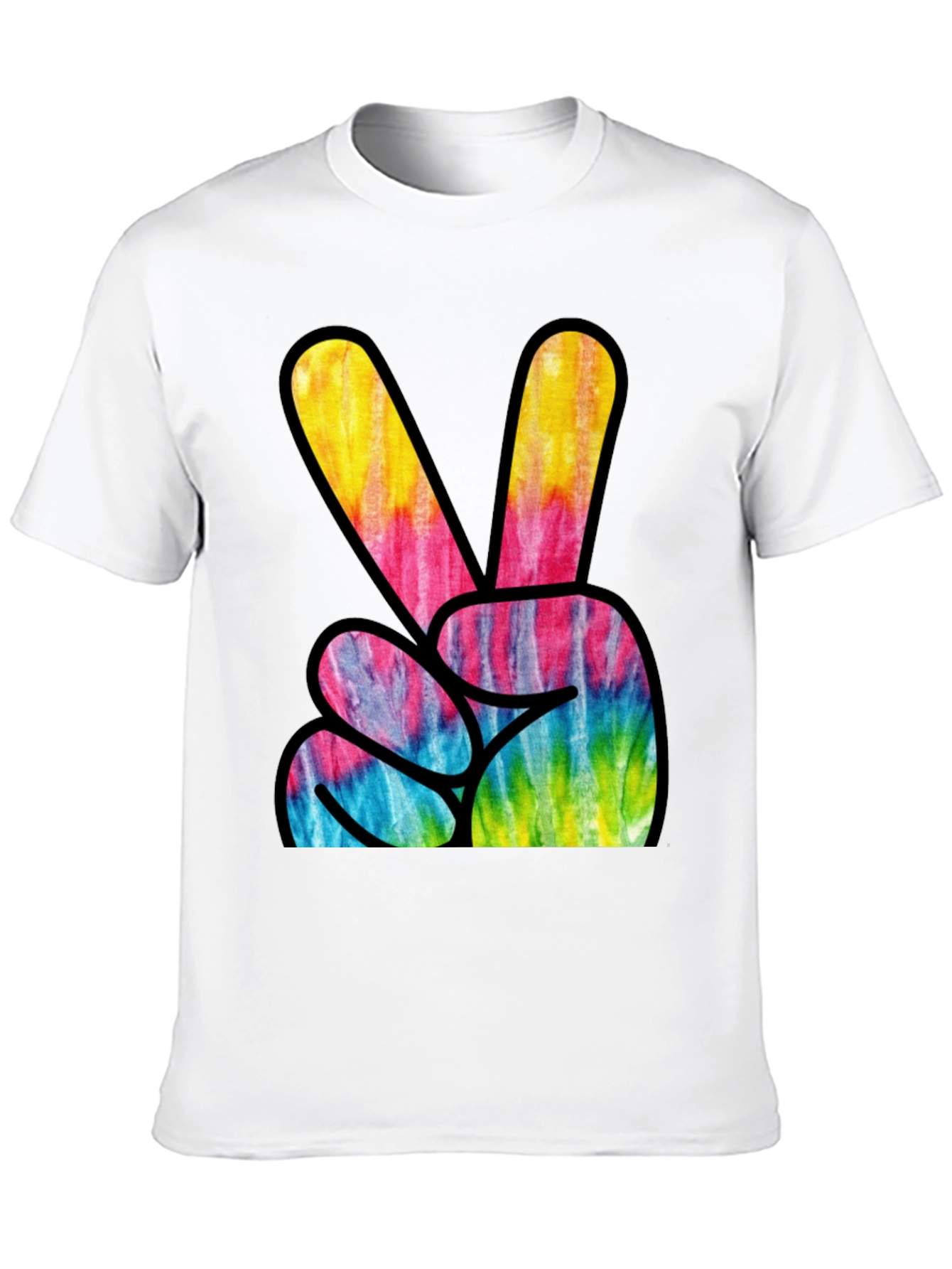 Tie Dye Peace Sign Graphic Tee