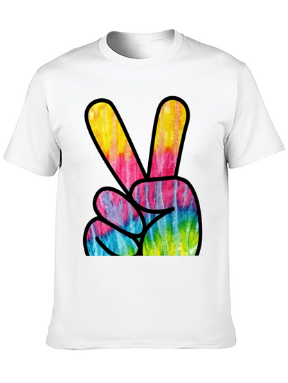Tie Dye Peace Sign Graphic Tee