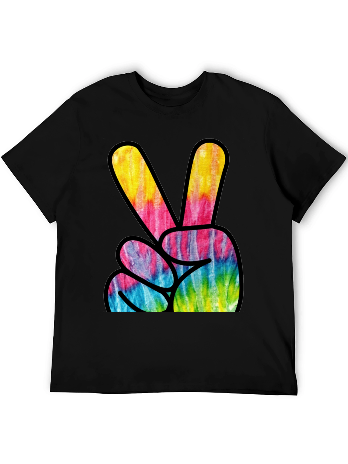 Tie Dye Peace Sign Graphic Tee