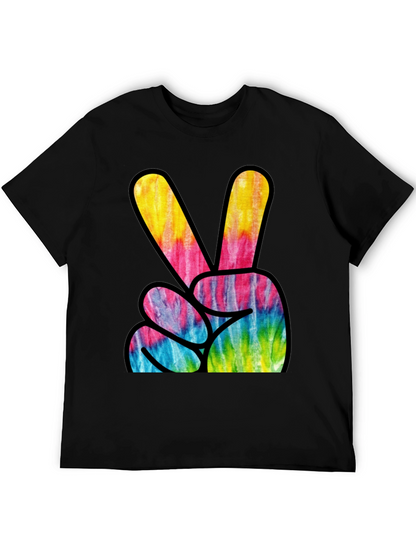 Tie Dye Peace Sign Graphic Tee