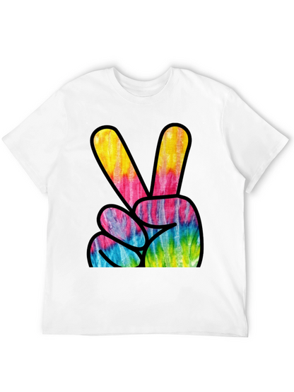 Tie Dye Peace Sign Graphic Tee