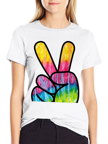 Tie Dye Peace Sign Graphic Tee