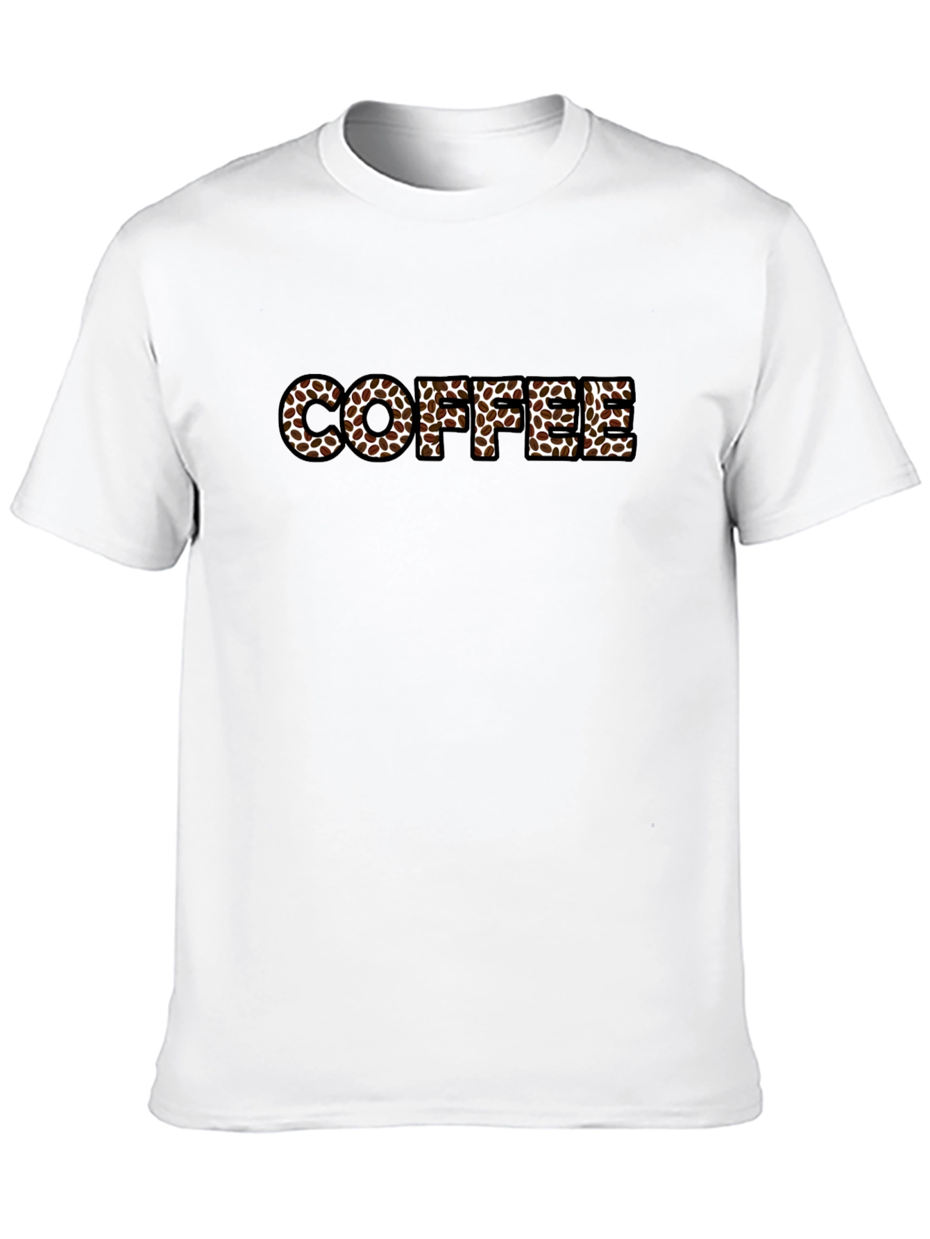 Coffee Bean Lettering Black T-Shirt