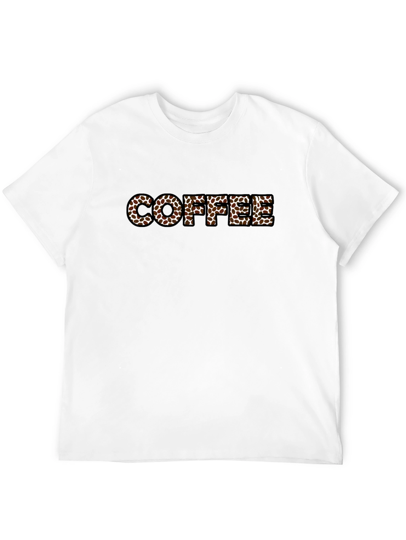 Coffee Bean Lettering Black T-Shirt