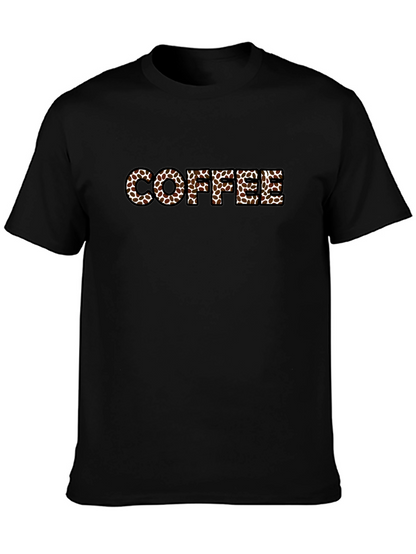 Coffee Bean Lettering Black T-Shirt