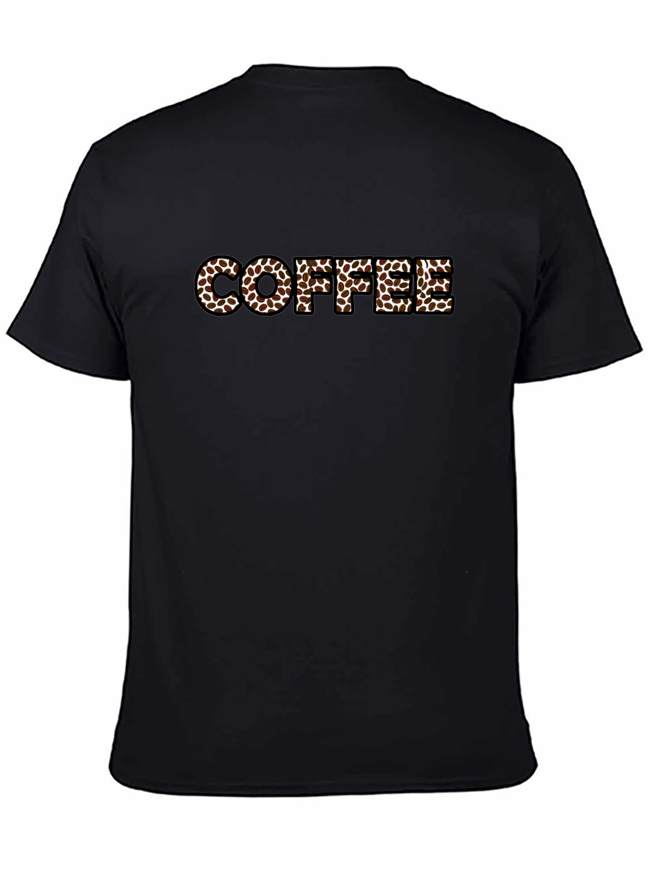 Coffee Bean Lettering Black T-Shirt