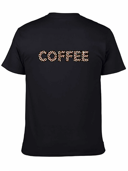 Coffee Bean Lettering Black T-Shirt