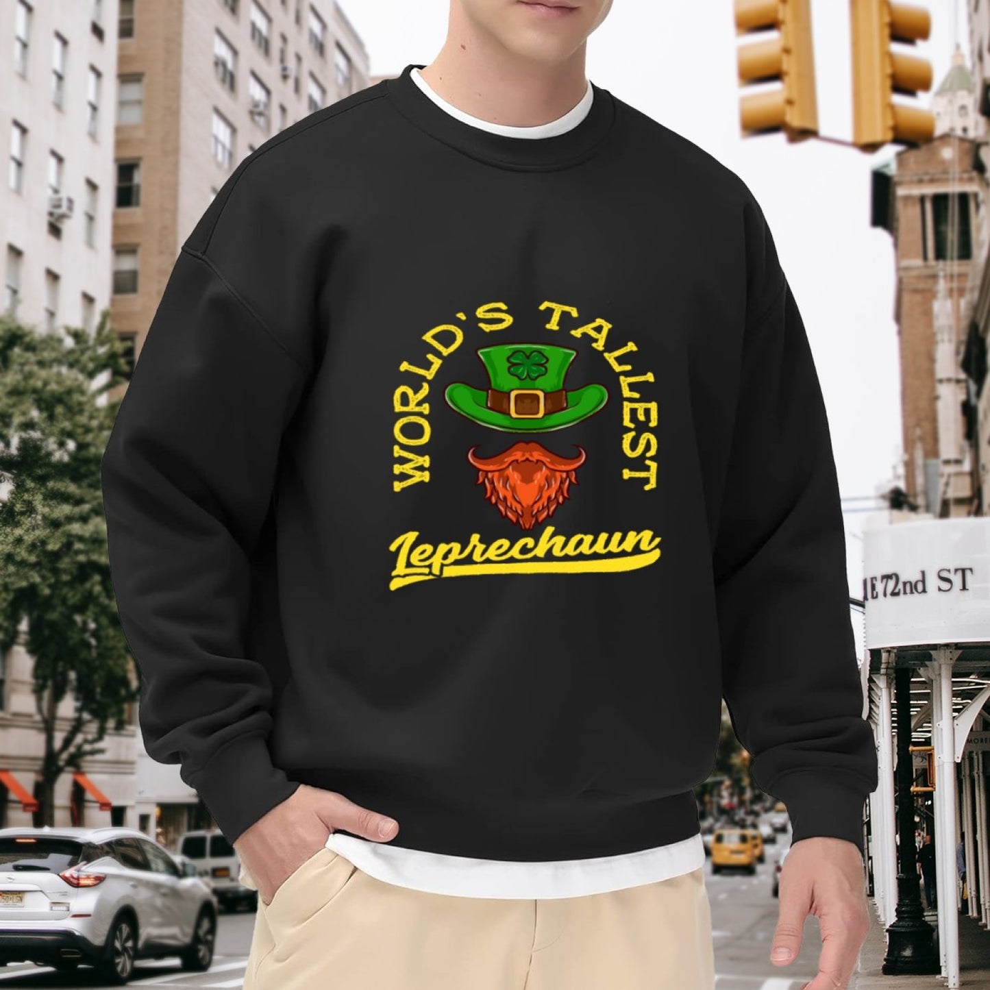 World's Tallest Leprechaun" St. Patrick's Day Humor Sweatshirt