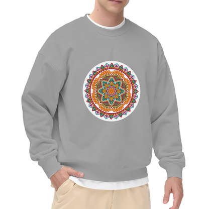 Colorful Mandala Sweatshirt - Bohemian Ornate Mandala Crewneck, Vintage Ethnic Medallion Pullover, Psychedelic Kaleidoscope Sweatshirt, Boho Art Gift Top