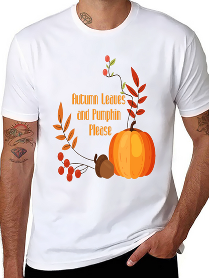 Autumn Leaves & Pumpkin Please Graphic Tee
