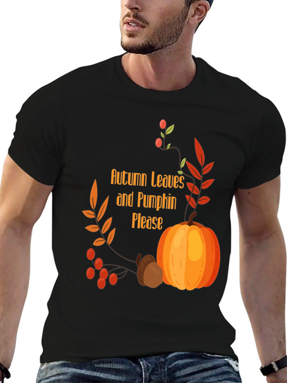 Autumn Leaves & Pumpkin Please Graphic Tee