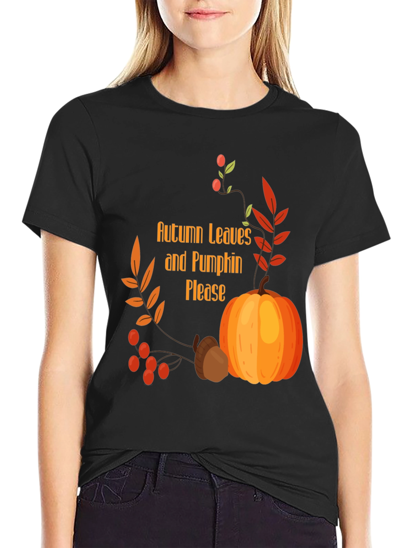 Autumn Leaves & Pumpkin Please Graphic Tee