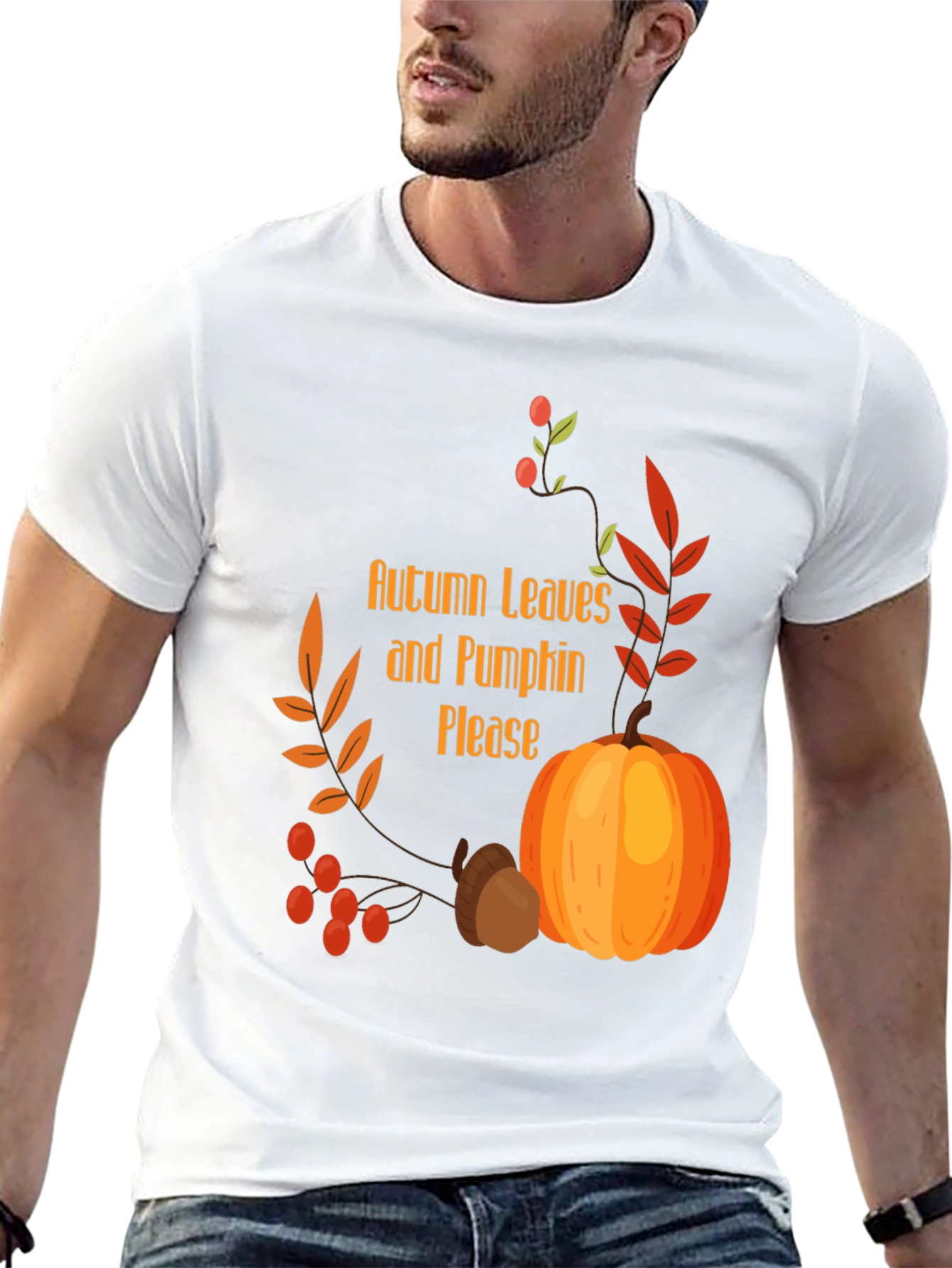 Autumn Leaves & Pumpkin Please Graphic Tee