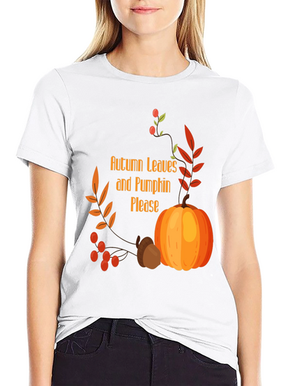 Autumn Leaves & Pumpkin Please Graphic Tee